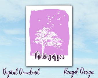 DIGITAL Card, Thinking of you, Christian encouragement card, INSTANT DOWNLOAD
