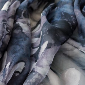 Black Sheer Polyester Chiffon Fabric by the Yard: Lightweight Soft Flowing Material for Dresses, Scarves & DIY Projects
