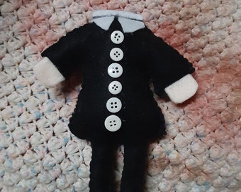 Headless Hand Stitched Felt Goth Inspired Plush Doll