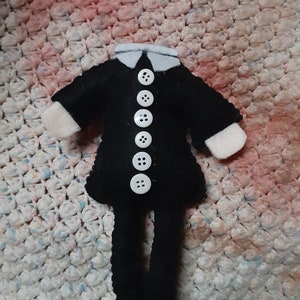 Headless Hand Stitched Felt Goth Inspired Plush Doll