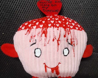 Creepy/Spooky Valentine's Day- You're the icing on my cupcake Plushie