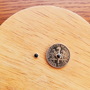 Dainty 3mm Tiny Black Post Earrings | Super Small Sterling Silver Black Stud Earrings | Black Onyx Studs | Tiny Black Studs Everyday Earring
