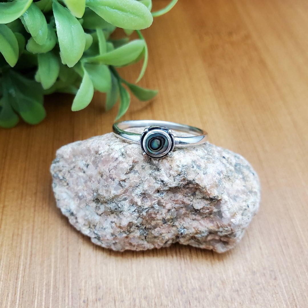 Ring #SDR37 | Small Abalone Ring | Everyday Ring | Sterling Silver ...