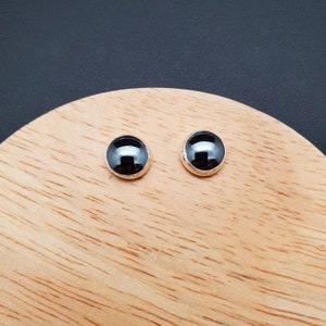 8mm Hematite Studs | Dainty Hematite Stud Earrings | Sterling Silver Hematite Post Earrings | Hematite Healing Earrings | Hematite Jewelry