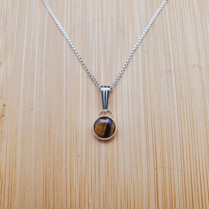 Sterling Silver 6mm Red Carnelian Necklace Pendant With