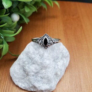 Ring #SDR30 | Black Onyx Ring | Sterling Silver Black Onyx Ring | Black Gemstone Ring | Lovely Black Onyx Southwest Ring | Small Black Ring