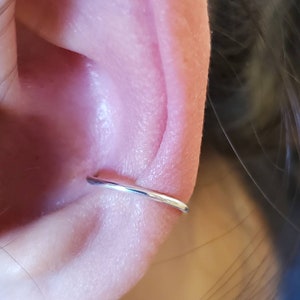 Dainty Conch Piercing Hoop Earrings | Sterling Silver Conch Earrings | 12mm 20G Conch | Price For 1 Pair (2 Earrings) Sterling Silver Conch