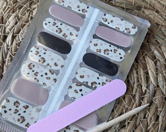 Pink Cheetah Nail Polish Wraps