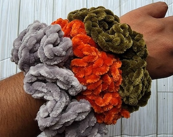 Crochet Scrunchies, Hair Ties & Elastics, Hair Accessories and bands, Gift for Girls