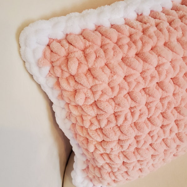 Blue Knit Pillow Etsy