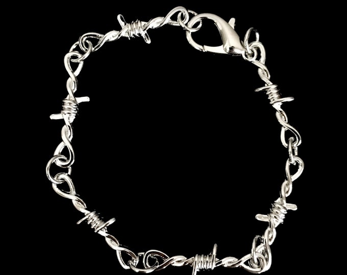 Barbed Wire Bracelet Bangle Stainless Steel Mens Womens Unisex Etsy UK