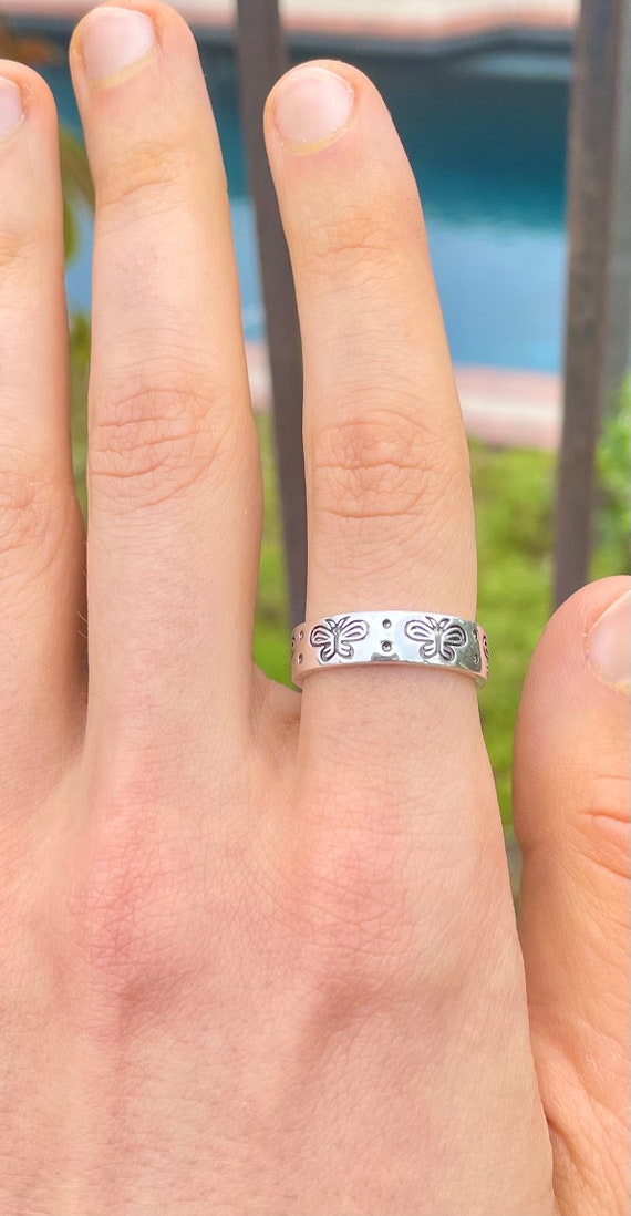 Stainless steel butterfly best sale ring