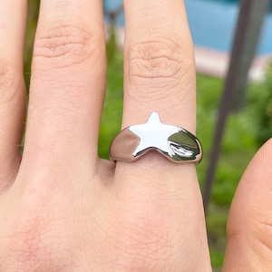 Star Ring, Streetwear Ring, Moon Ring, Signet Ring, Women’s Ring, Men’s Ring, Stainless Steel, Happy Ring, Punk Ring, Fashion Jewelry