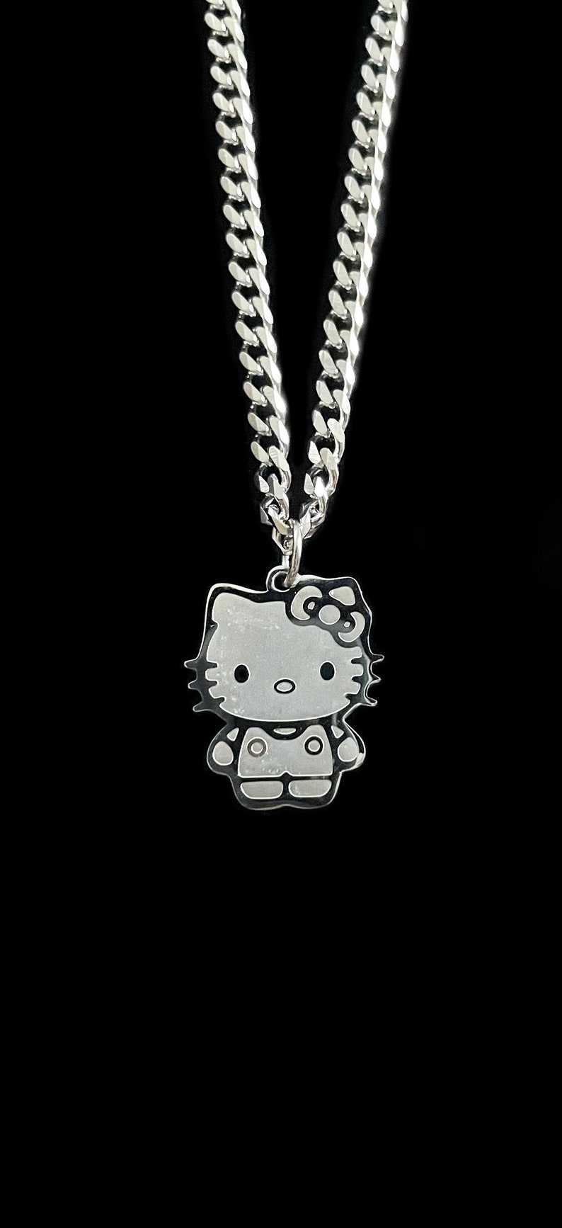 Hello Kitty Necklace Custom Necklace Pendant Necklace Etsy