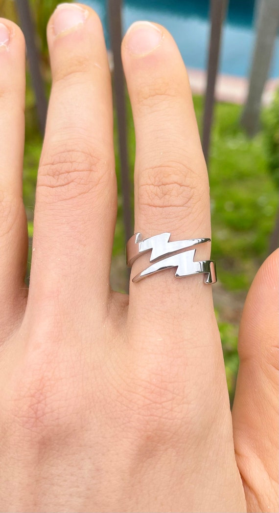 Thunder and lightning rings cheap for best friends