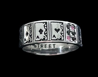 Playing Card Ring, Poker Ring, Women’s Ring, Men’s Ring, Stainless Steel, Streetwear Ring, Signet Ring, Streetwear Jewelry, Fashion Jewelry