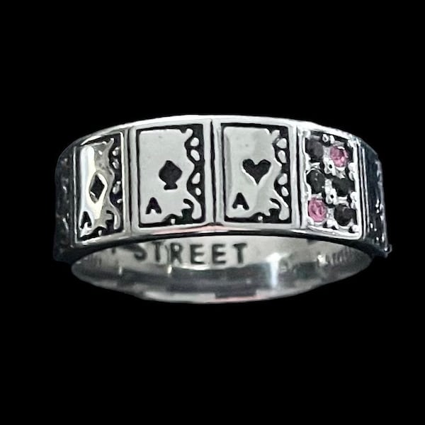 Playing Card Ring, Poker Ring, Women’s Ring, Men’s Ring, Stainless Steel, Streetwear Ring, Signet Ring, Streetwear Jewelry, Fashion Jewelry