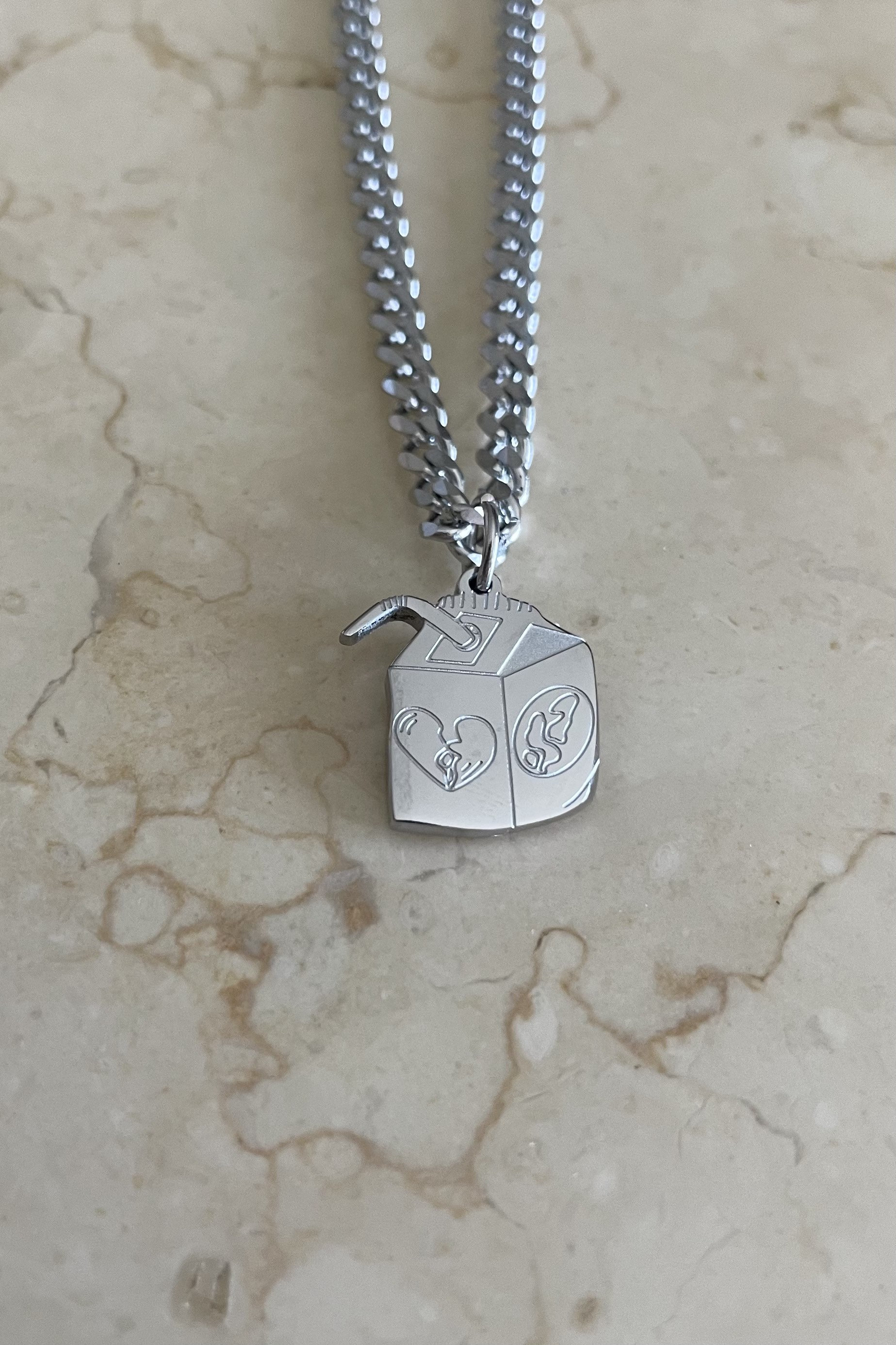 Juice Box Necklace Hip Hop Necklace Streetwear Necklace Etsy