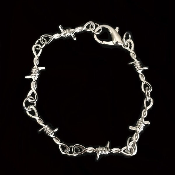 Barbed Wire Bracelet, Thorns Bracelet, Men’s Bracelet, Women’s Bracelet,  Stainless Steel, Punk Bracelet, Link Bracelet, Ring, Necklace
