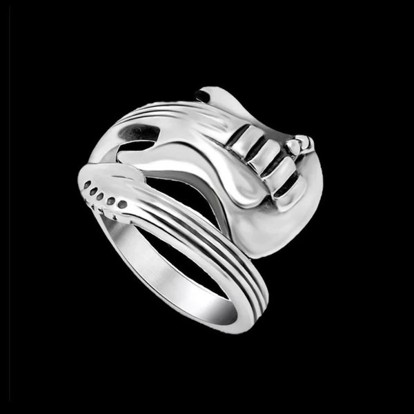 Bague guitare, Bague en acier inoxydable, Bague pour homme, Bague streetwear, Bague musicale, Bijoux streetwear, Bague tendance