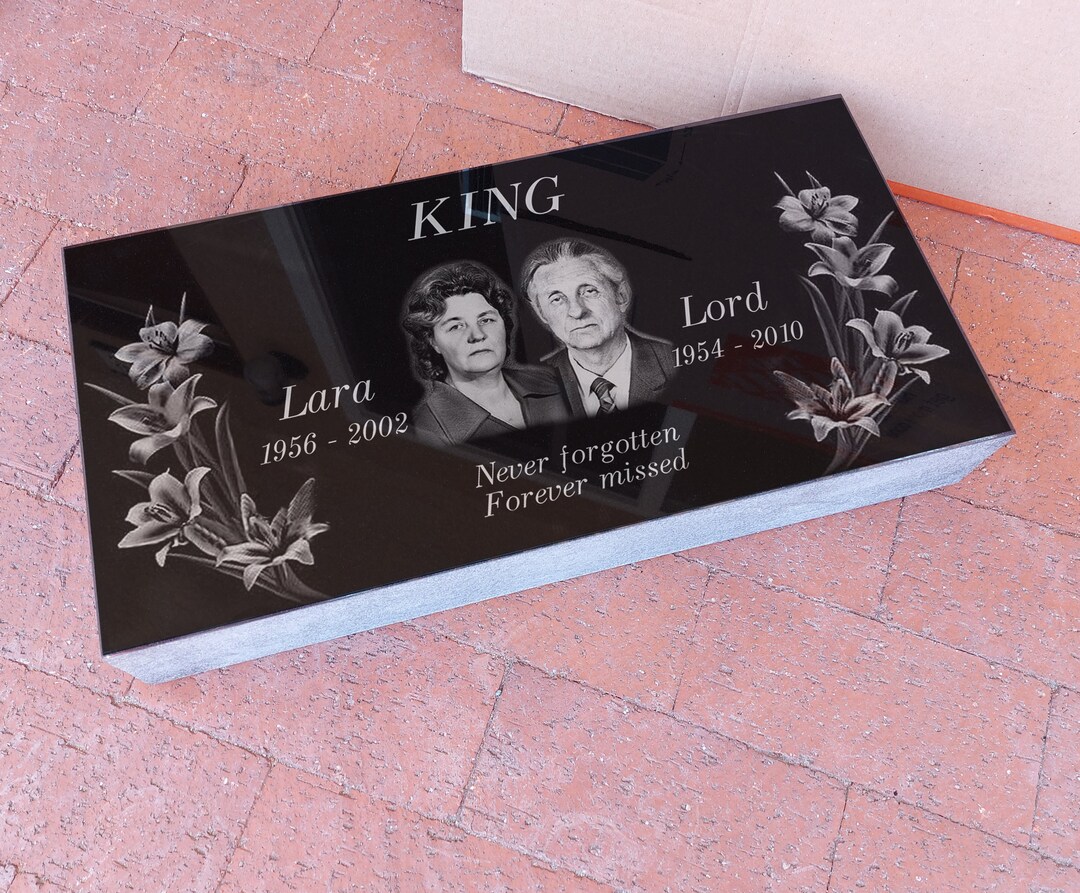 24x12x4 Inch. Headstone, Tombstone, Grave Marker, People, Pets. Solid