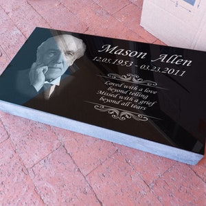 24x12x4 Inch. Headstone, Tombstone, Grave Marker, People, Pets. Solid ...