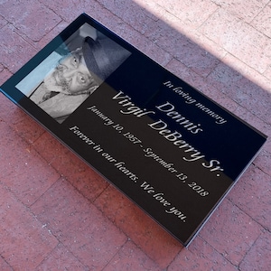 Headstone, Tombstone, Grave Marker, People, Pets. Solid Granite, Diamond Engraved