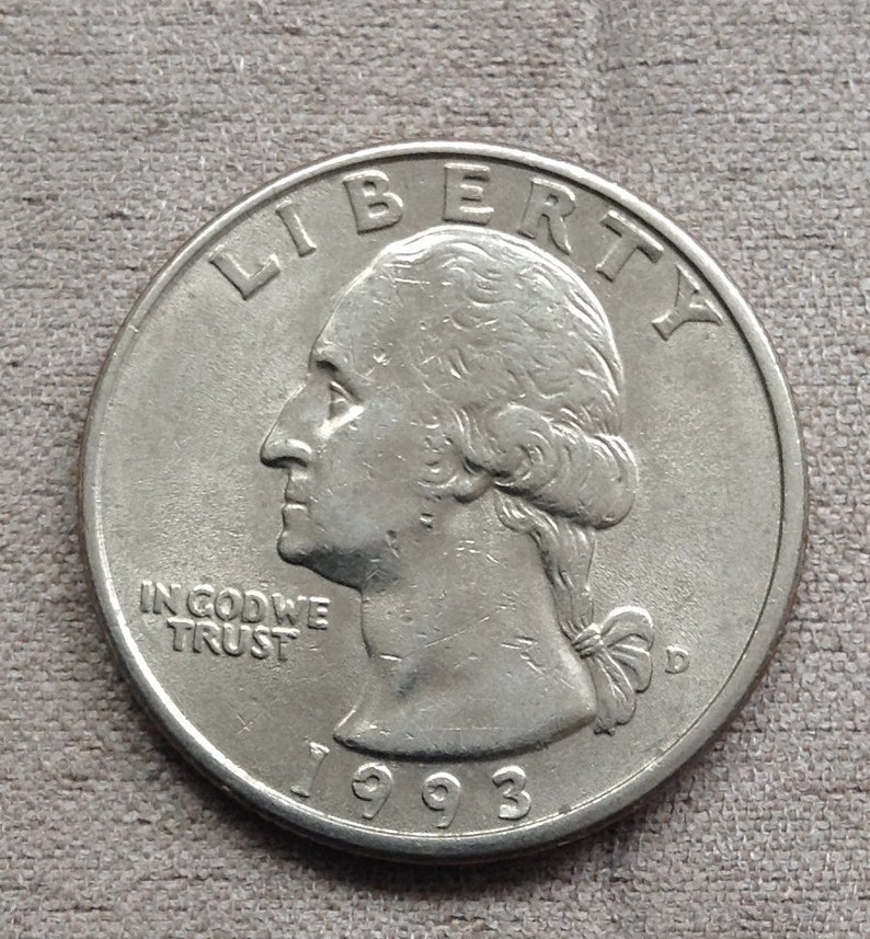 Quarter Dollar 1993 D rare double die good condition Etsy