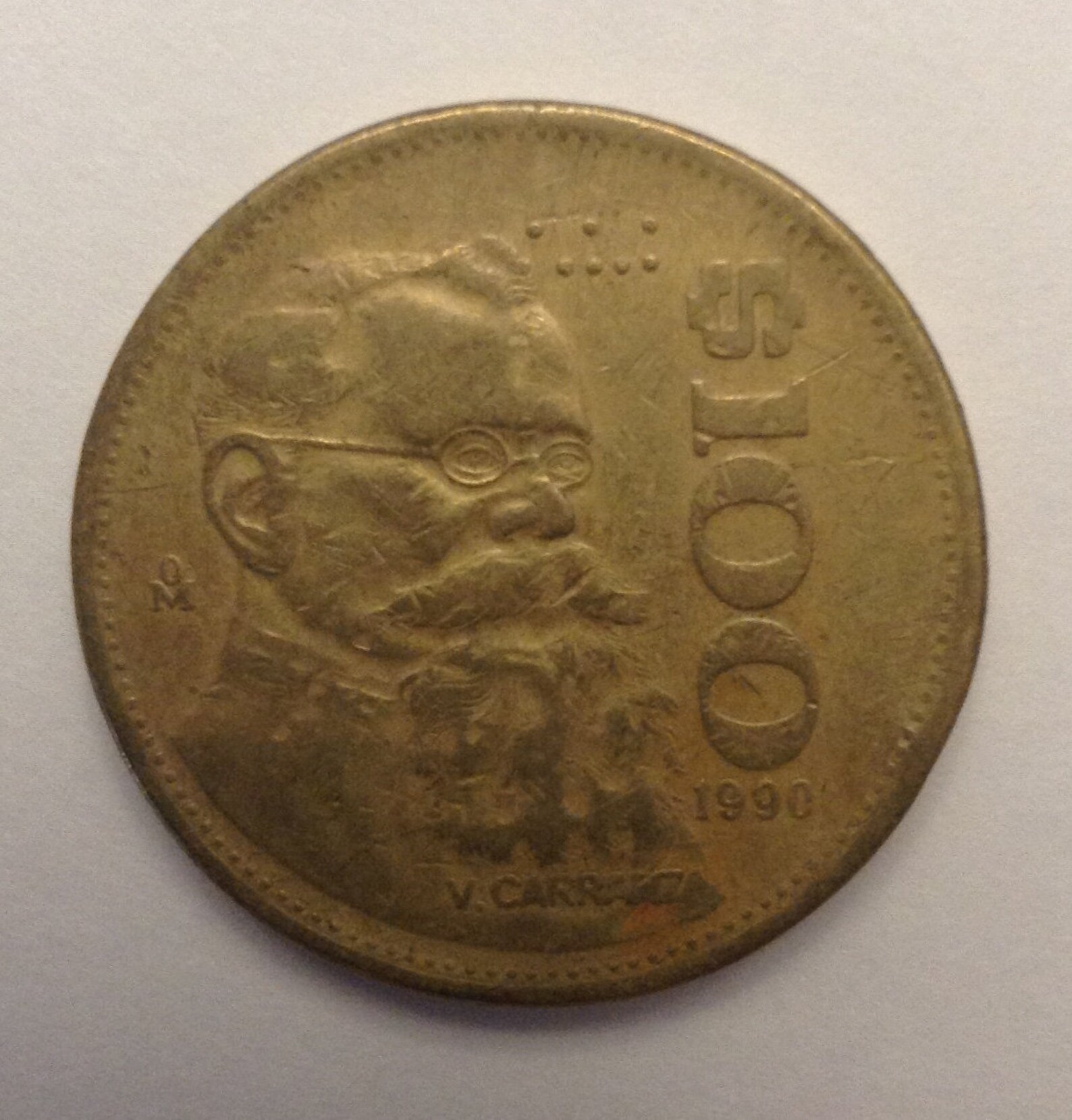 Mexican Coin 1990 Carranza 100 Pesos Etsy mexican-coin-1990-carranza-100-pesos-etsy