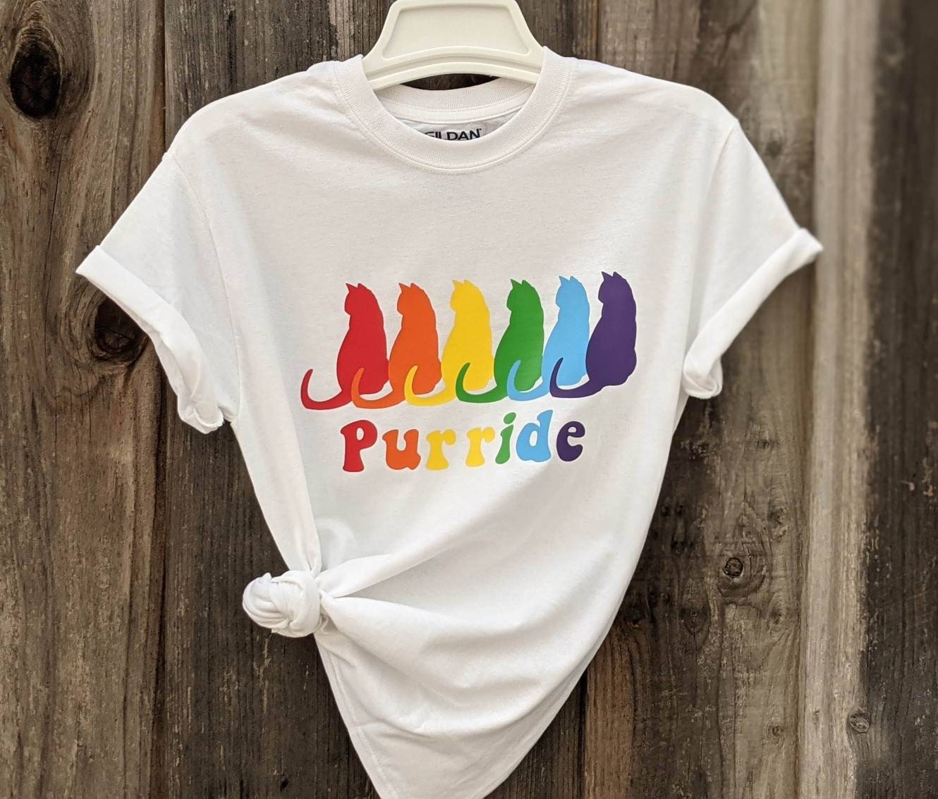 Pride cat tee rainbow kitty tshirt purride shirt unisex LGBTQ Etsy