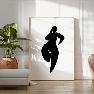 Abstract Female Body Printable Wall Art Body Sculpture Art Print Curvy Woman Body Art Print Black & White Wall Decor Body Positivity Art