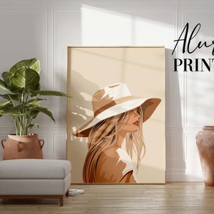 Country Girl Wall Art INSTANT DOWNLOAD Western Woman Art Print Nashville Girl Wall Art Blonde Woman Wearing Fedora Hat Art Texas Woman Art