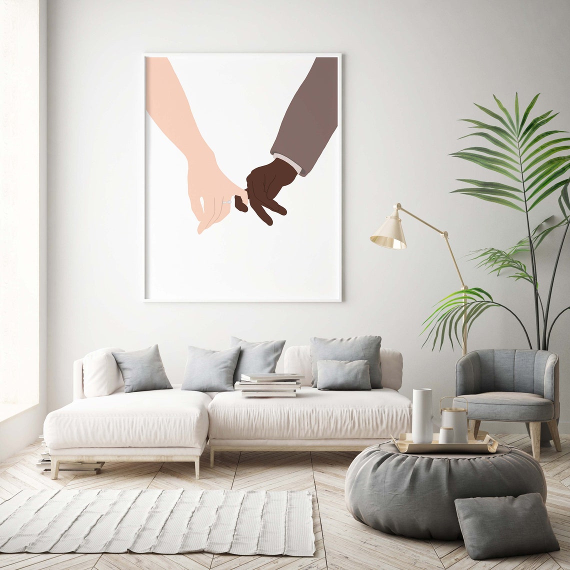 Interracial Couple Wall Art Printable Poster Anniversary Art Etsy