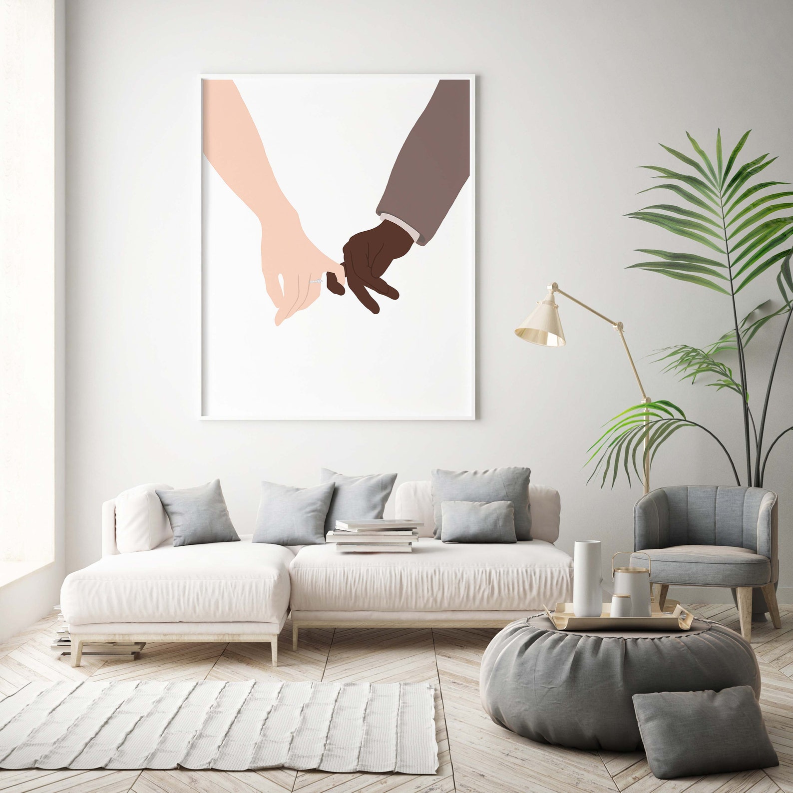 Interracial Couple Wall Art Printable Poster Anniversary Art Etsy