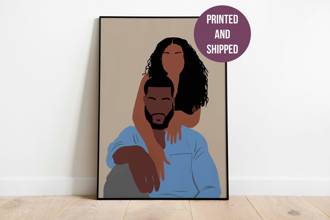 Set of 3 Black Love Wall Art Premium Printed Poster Romantic Etsy