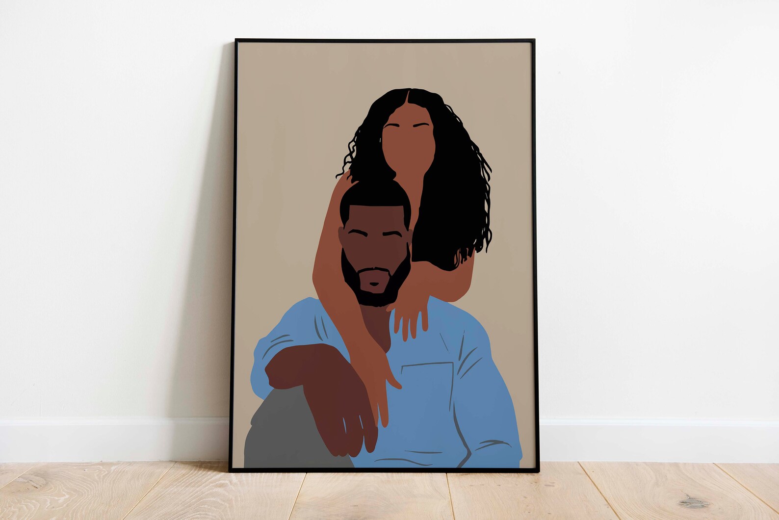Black Couple Wall Art INSTANT DOWNLOAD Man and Woman Art Etsy