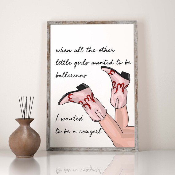 Cute Cowgirl Quote Wall Art for Women INSTANT DOWNLOAD - Etsy Israel