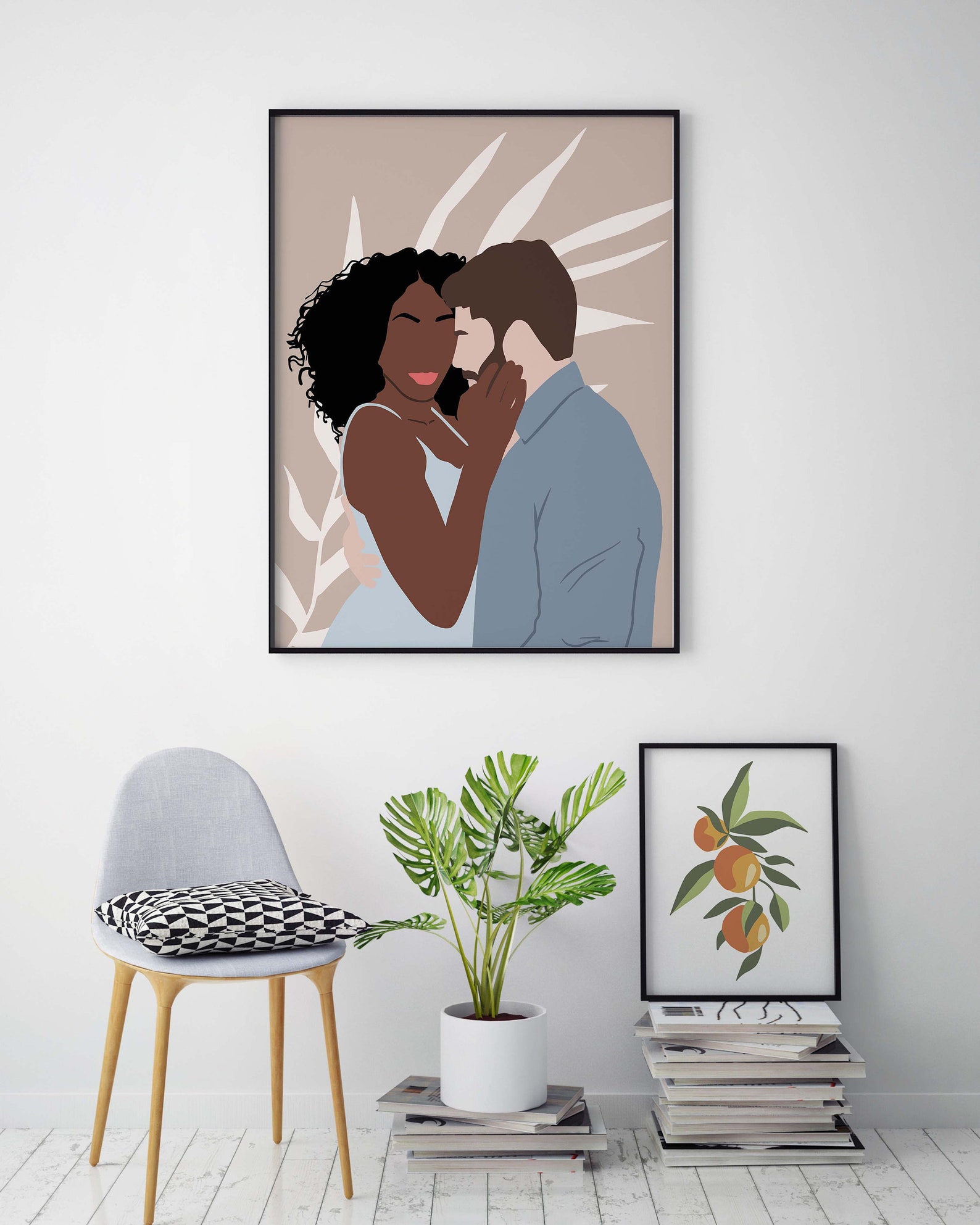 Interracial Couple Wall Art Interracial Art INSTANT DOWNLOAD Etsy