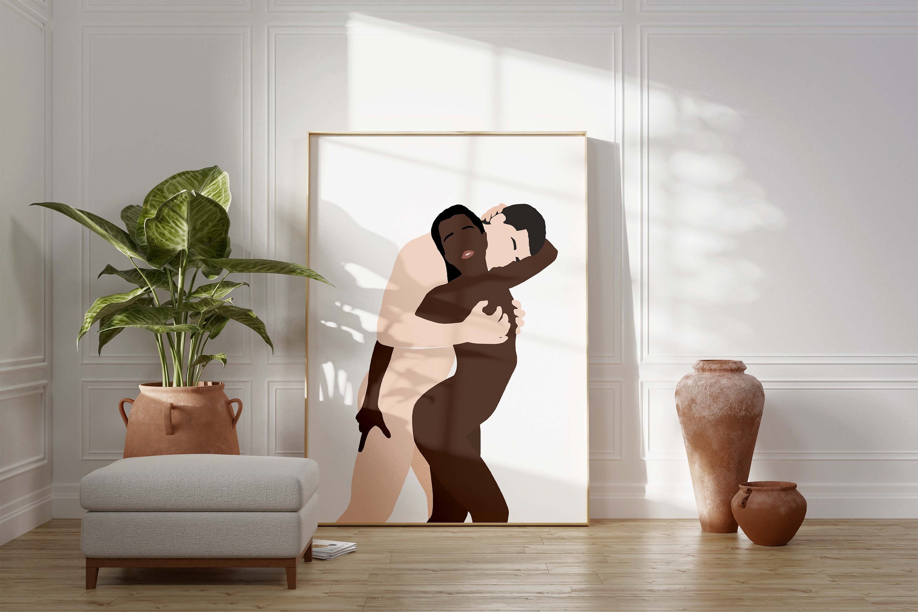 Interracial Nude Art - Nude Interracial Art - Etsy Finland