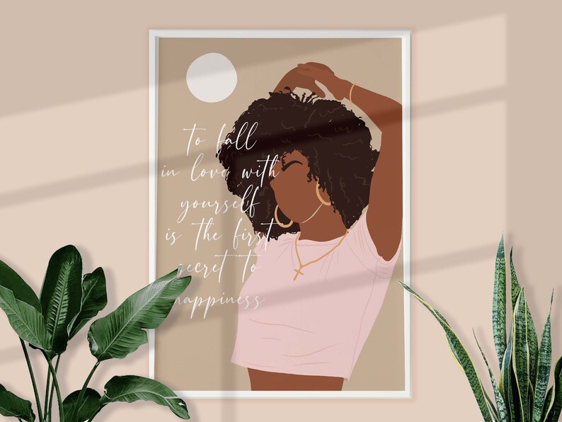 Black Girl Affirmation Art Bundle INSTANT DOWNLOAD Boho Black Woman ...