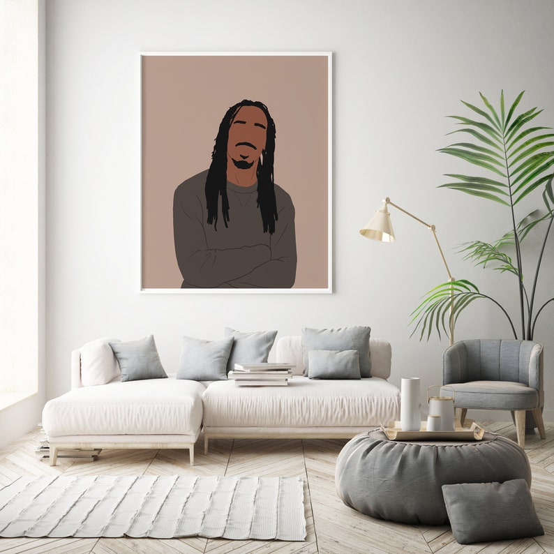 Black Man Wall Art Art INSTANT DOWNLOAD Man With Dreadlocks Etsy