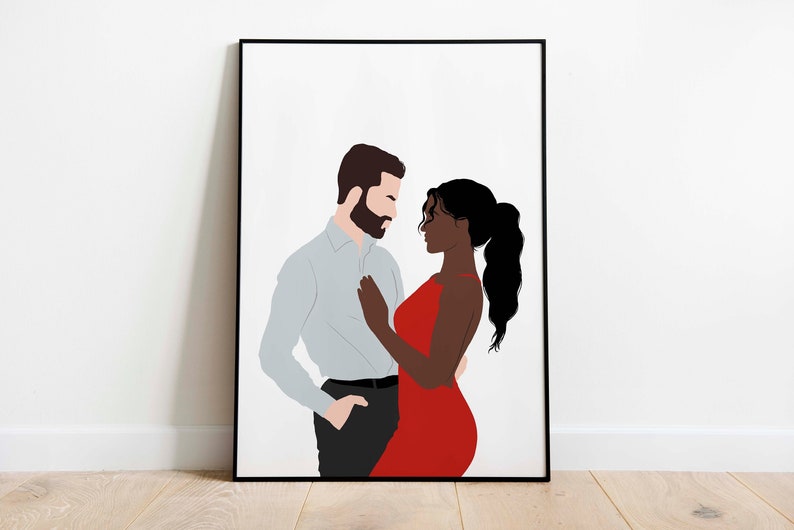 Interracial Couple Wall Art Interracial Art INSTANT DOWNLOAD Etsy Ireland