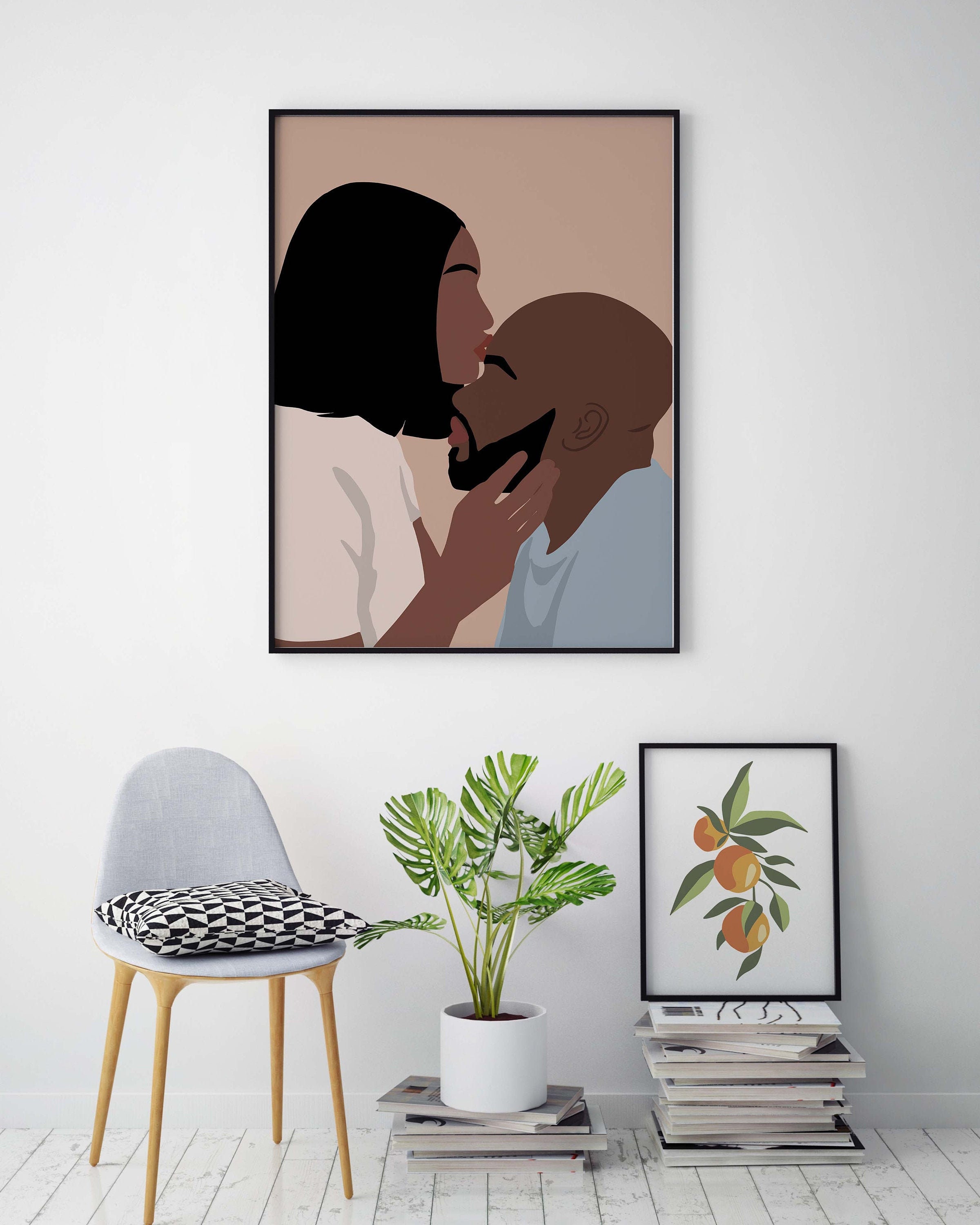 Black Couple Wall Art Art INSTANT DOWNLOAD Relationship Art Etsy