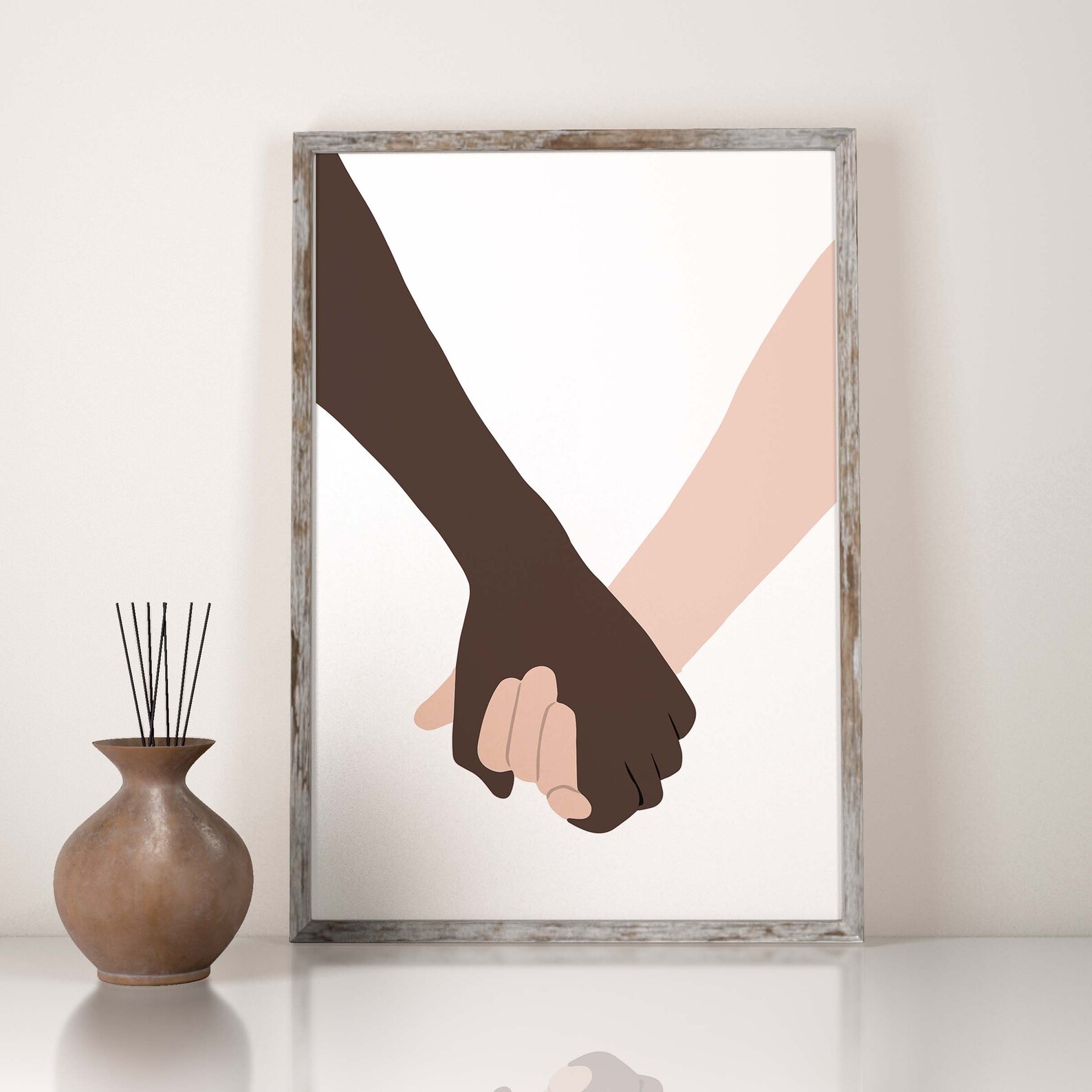 Set of 3 Interracial Love Wall Art Printable Art Biracial Etsy