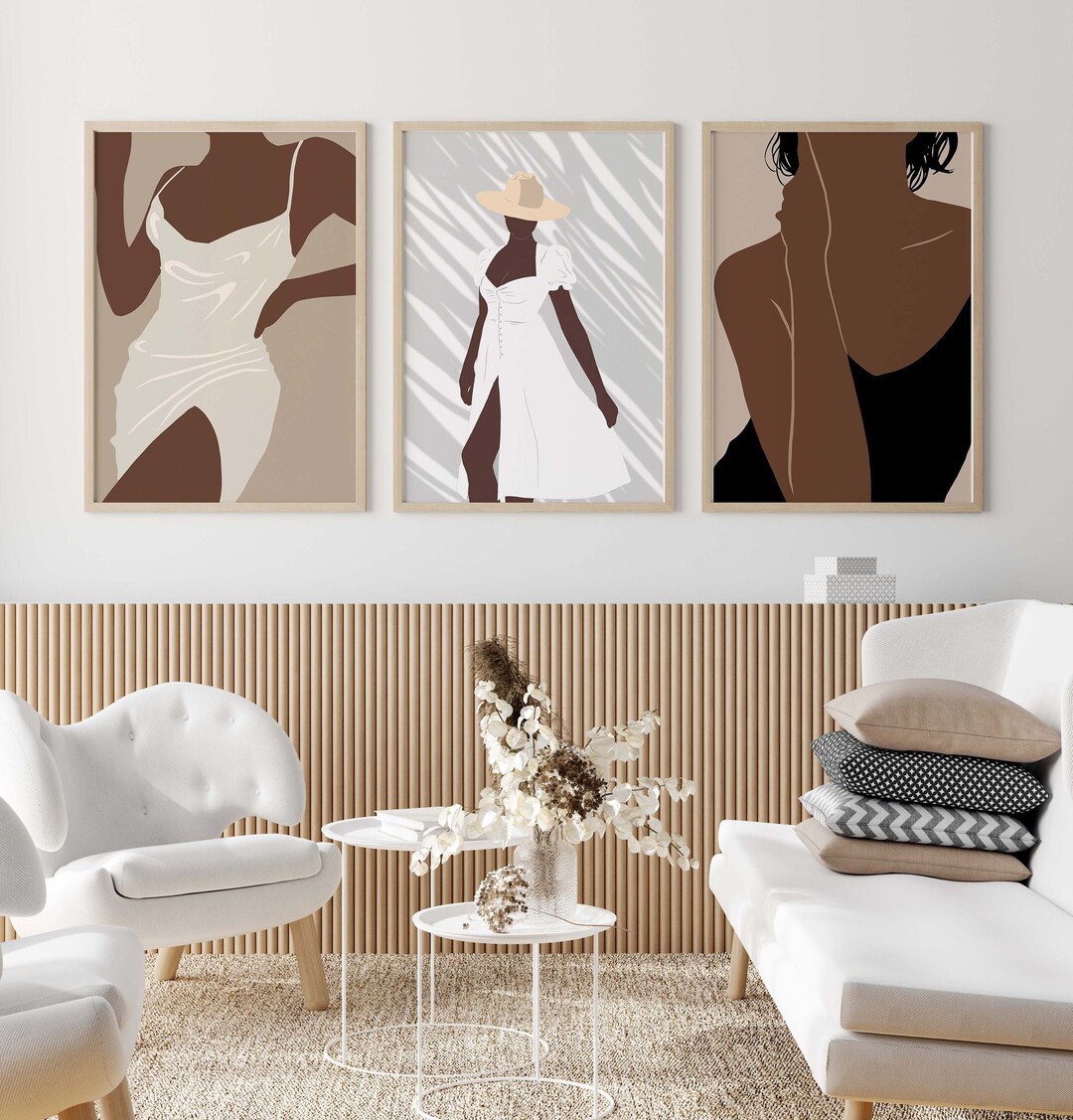 Set of 3 Black Woman Art Prints INSTANT DOWNLOAD Black Girl Wall Art ...