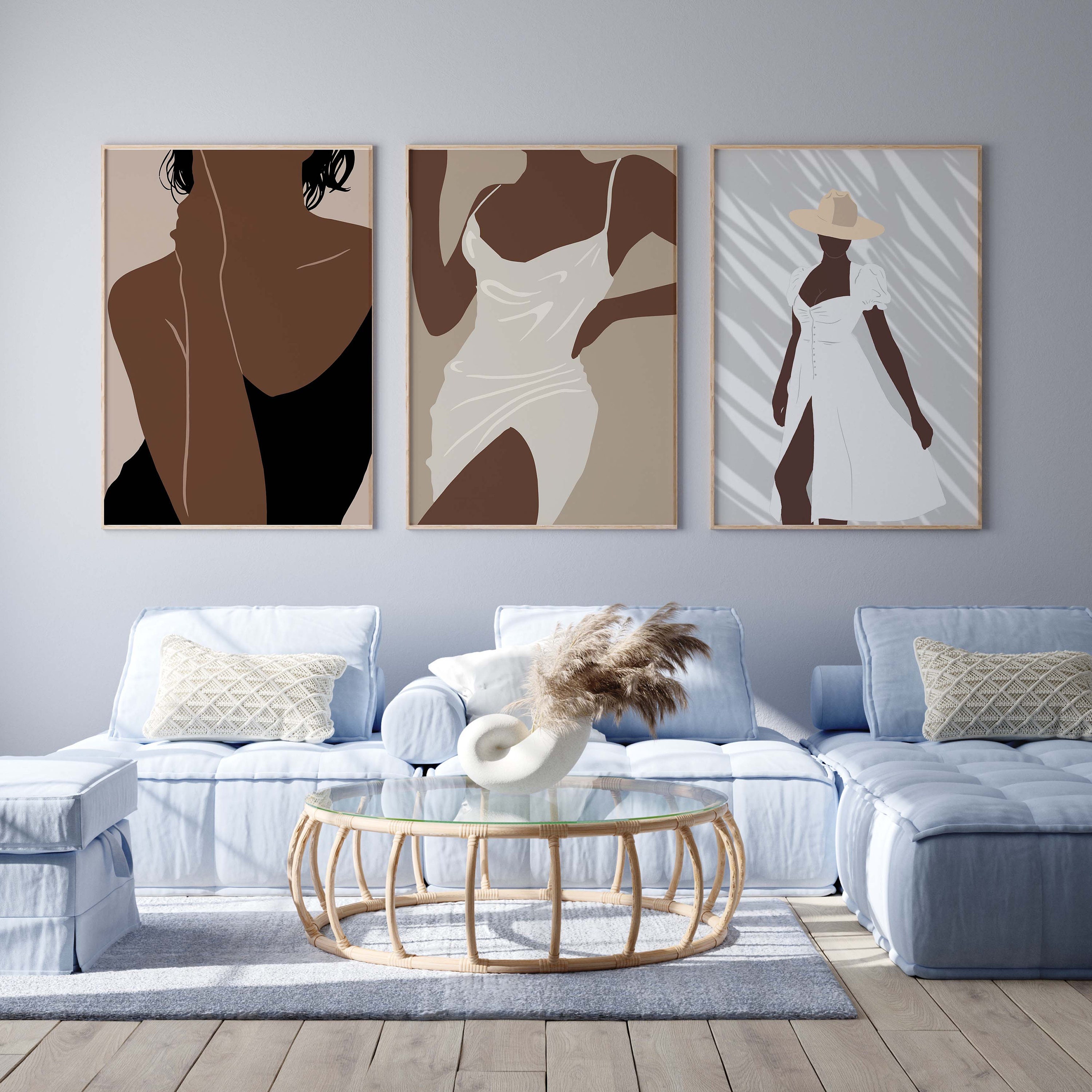 Set of 3 Black Woman Art Prints INSTANT DOWNLOAD Black Girl Wall Art ...