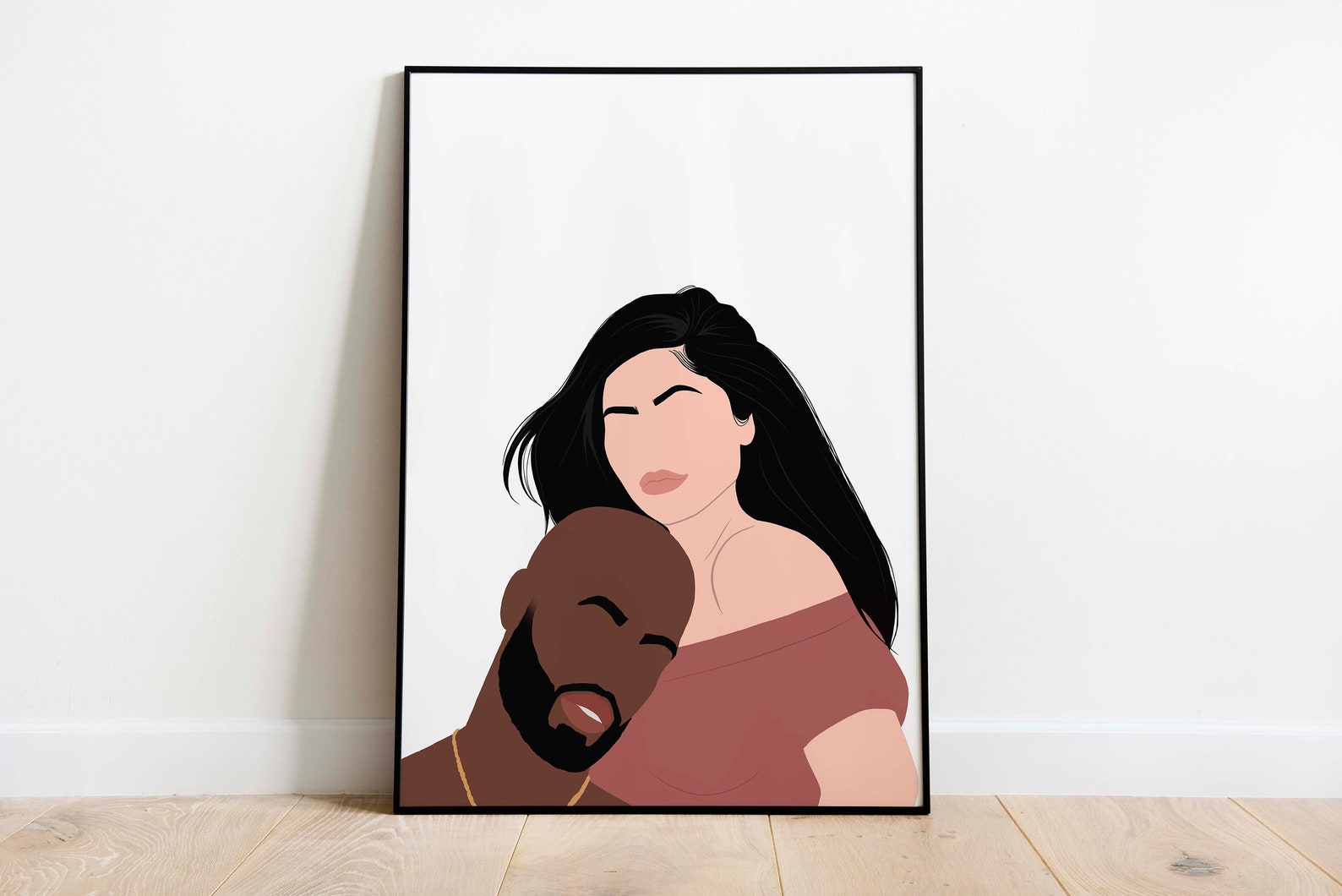Interracial Couple Wall Art Printable Poster Biracial Couple Etsy