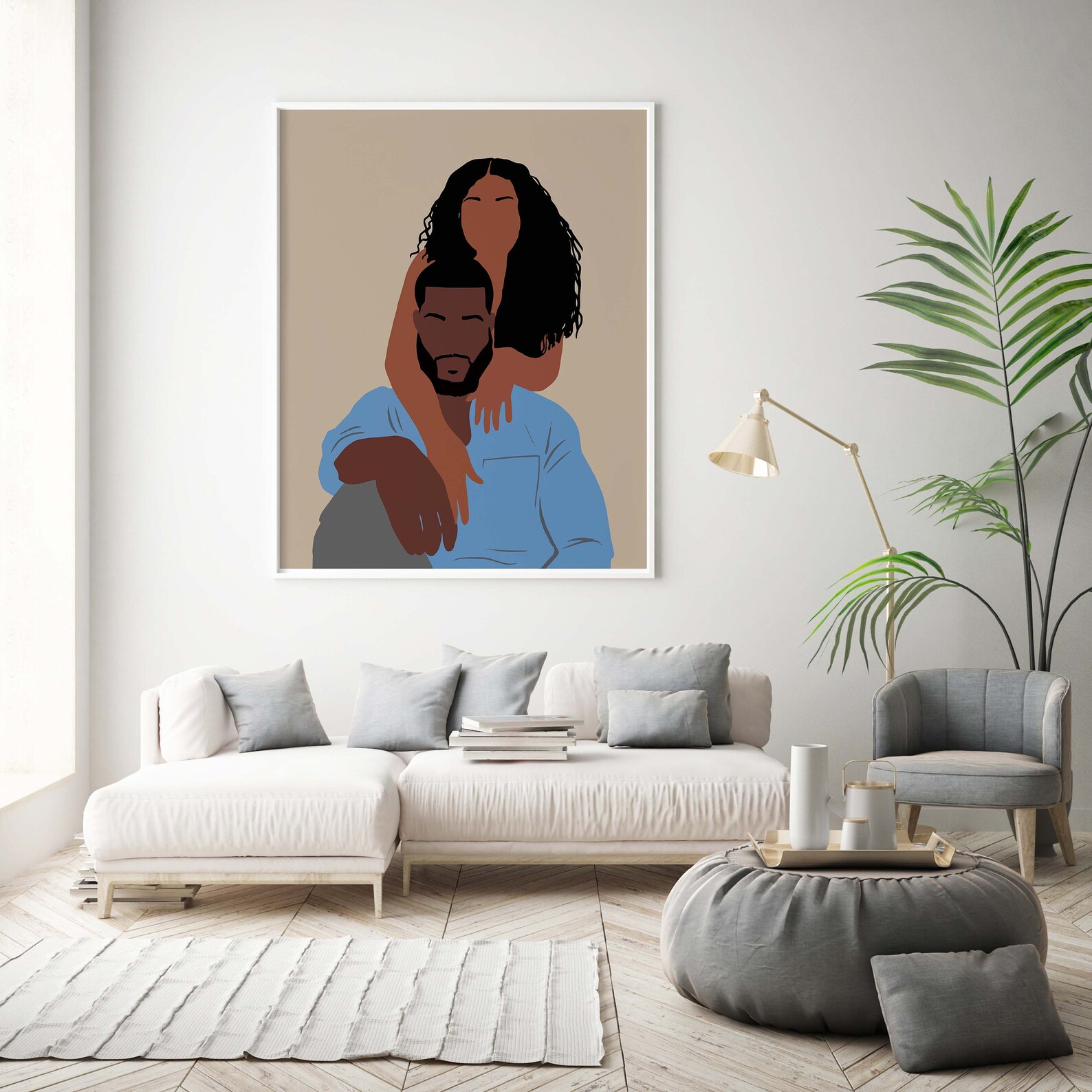 Black Couple Wall Art INSTANT DOWNLOAD Man and Woman Art Etsy