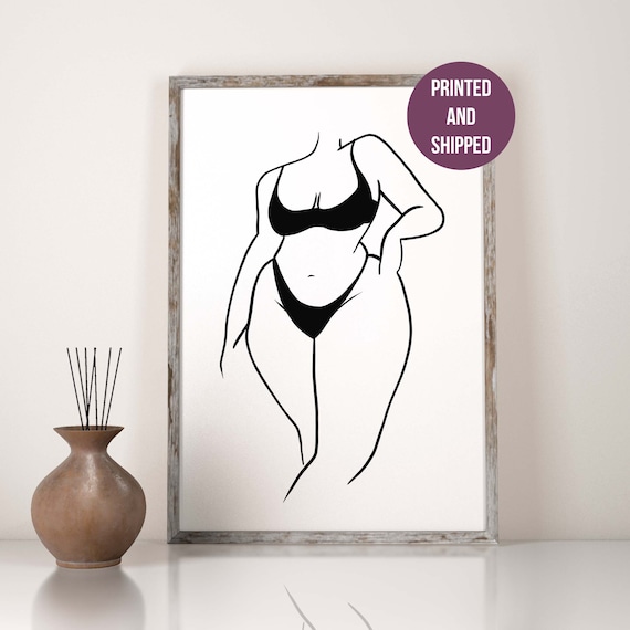 Killer Curves Wall Art Premium Printed Poster Body Positivity Art Print  Curvy Woman Line Art Minimalist Bedroom Wall Decor 