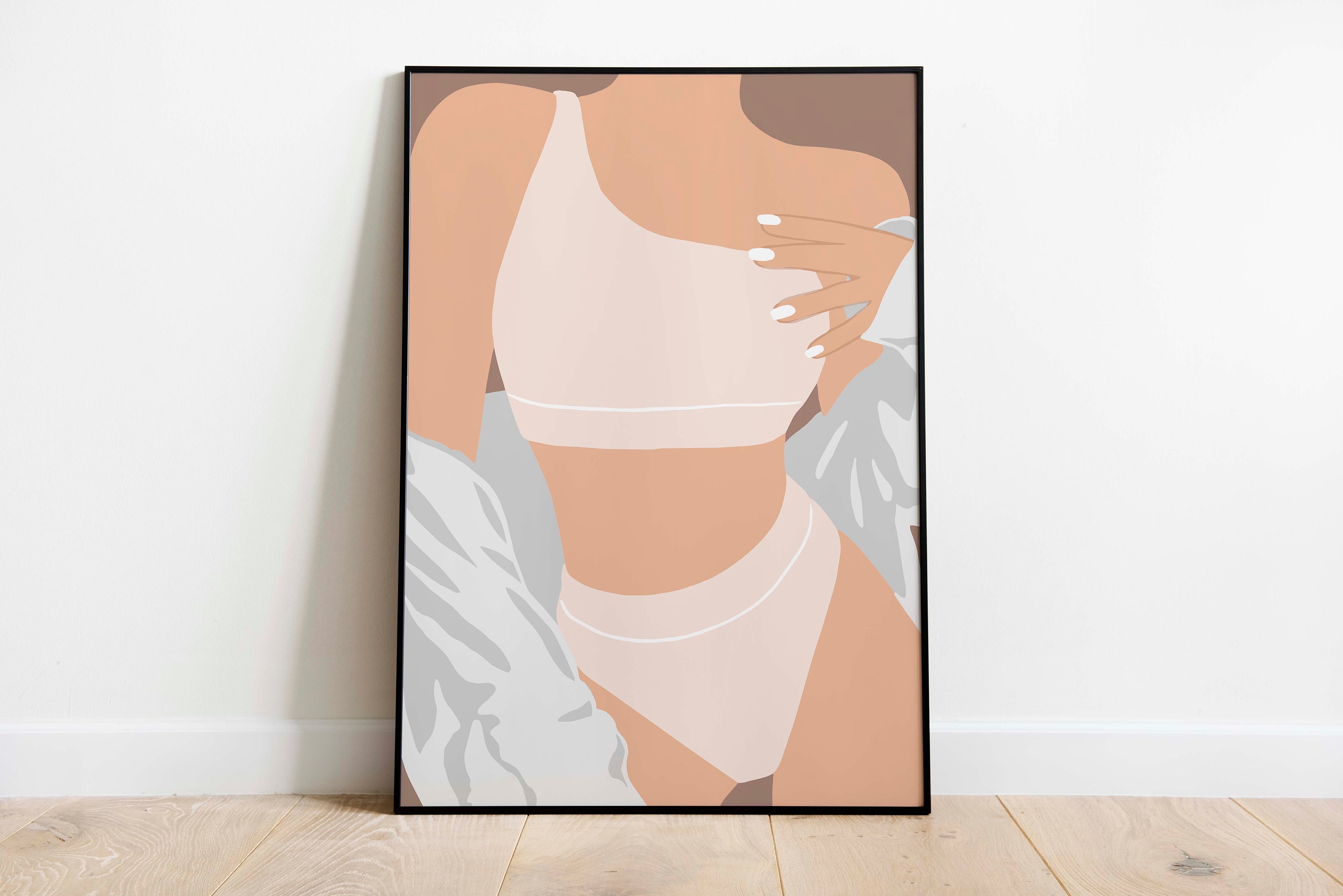 Young woman in very fancy underwear For sale as Framed Prints